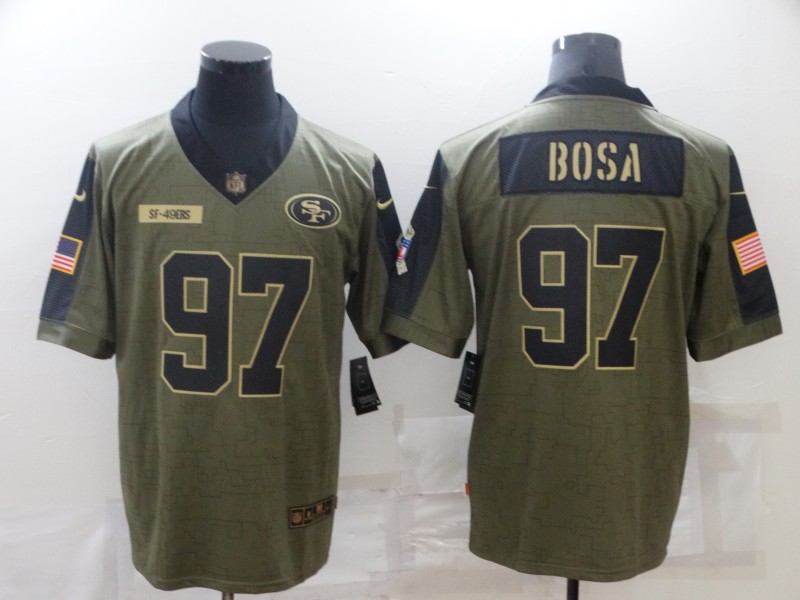 Men's San Francisco 49ers Nick Bosa #97 Brown Jersey